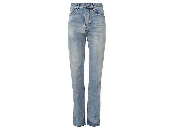 Saint Laurent Benjamin Blue Denim Straight Jeans