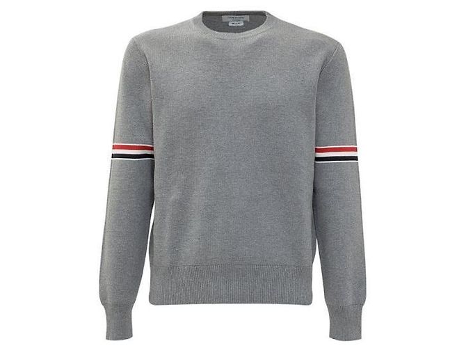Thom Browne Cotton Milano Stitch RWB Stripe Pullover Knit
