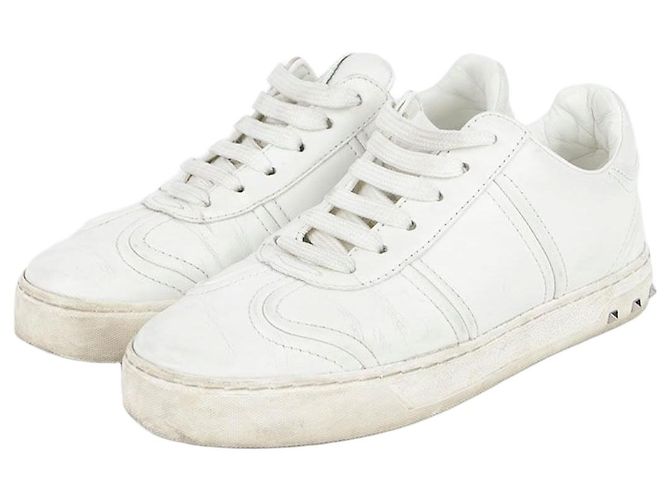 Valentino Sneakers Flycrew in pelle bianca Bianco