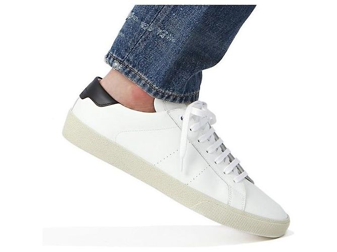 Sneakers in pelle bianca Saint Laurent Multicolore