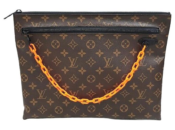 Louis Vuitton Clutch de Corrente Monogram Virgil Abloh Edição Limitada Multicor