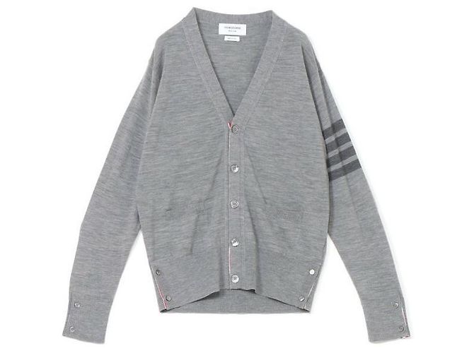 Thom Browne Fine Merino Wool V-Neck Cardigan