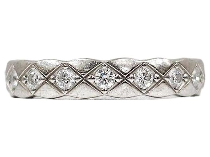 Chanel Anillo Coco Crush en oro blanco y diamantes Plata