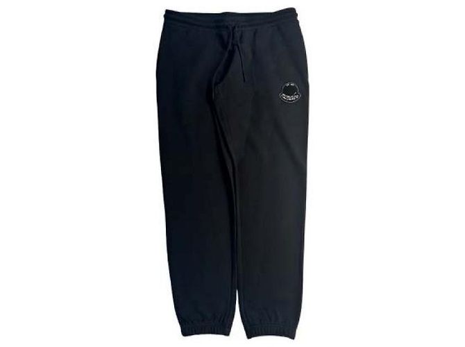 Moncler Calças de moletom de algodão com patch de logo Preto