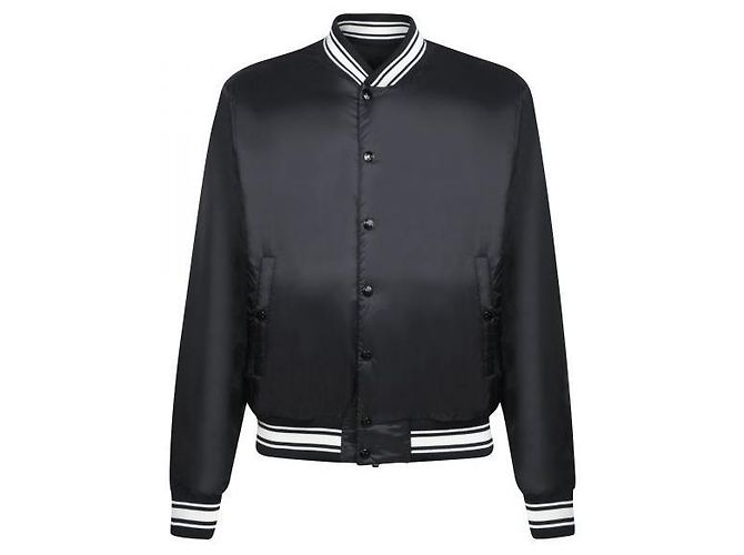 Moncler Bouchet Reversible Down Varsity Jacket Black