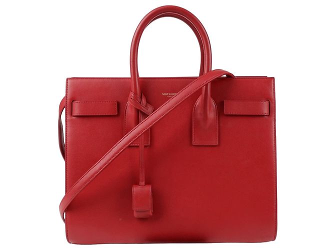 Saint Laurent Small Tote Shoulder Bag Red