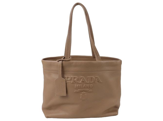 Prada Borsa a tracolla monocromatica Marrone
