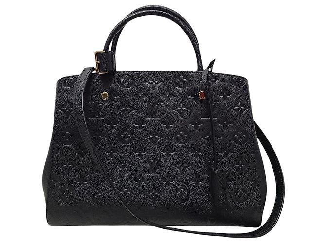 Louis Vuitton Bolso de hombro Montaigne en Monogram Empreinte negro