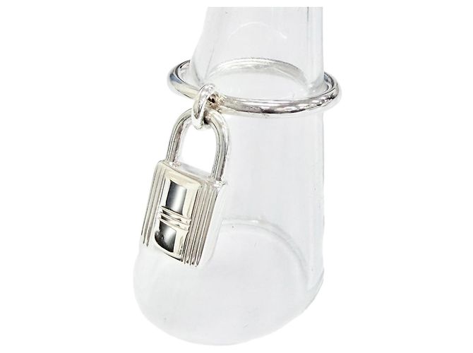 Hermès Hermes Amulette Cadena Silver Band Ring Silber 