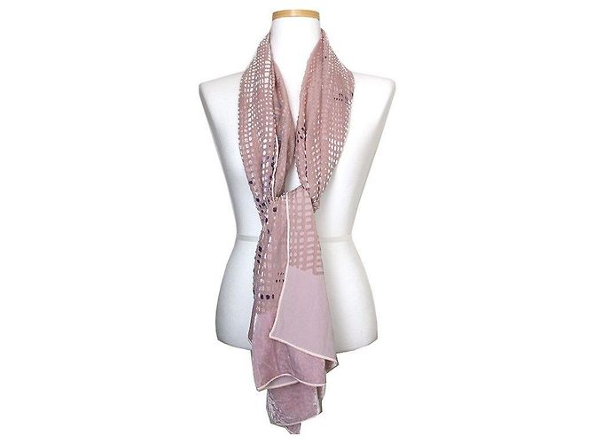 Cachecol Stole em Veludo de Seda Debore Armani Collegioni Marrom
