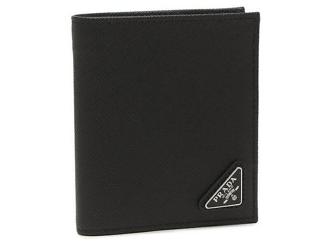 Prada Portafoglio in Saffiano con logo triangolare