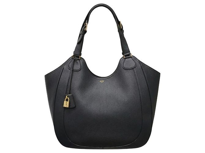 Céline Borsa a tracolla grande in pelle da donna Nero