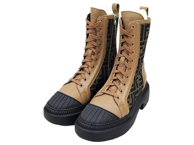 Fendi ff FF Jacquard Domino Flat Boots Multiple colors