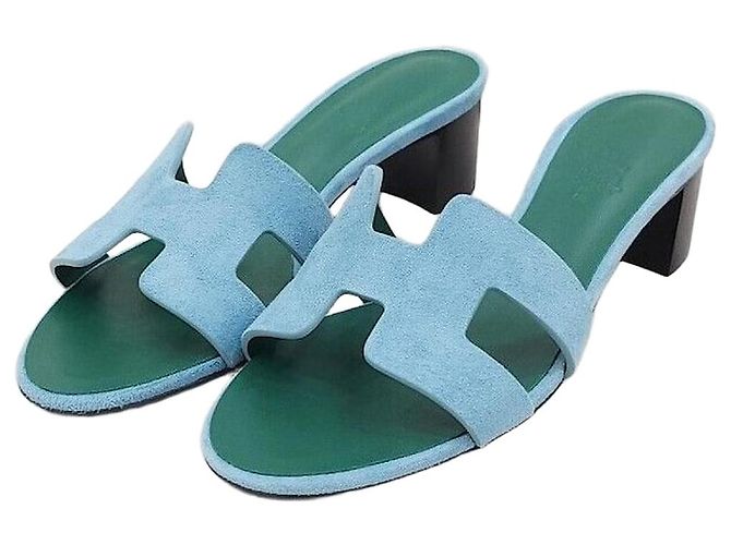 Hermès Sandali in camoscio Oasis Multicolore