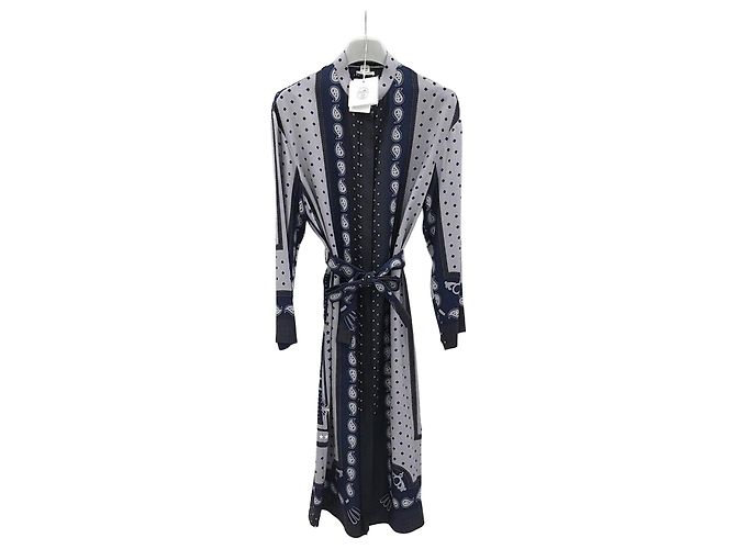 Hermès Abito camicia robe in seta Multicolore