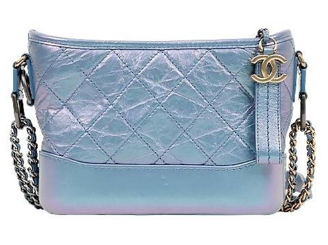 Chanel Iridescent Small Gabriel Hobo Bag Blue