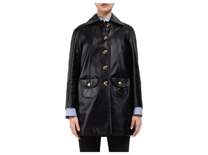Céline Soft Lambskin Cloidin Collar Coat Black