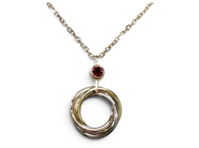 Collar Cartier Baby Trinity Rubí Dorado
