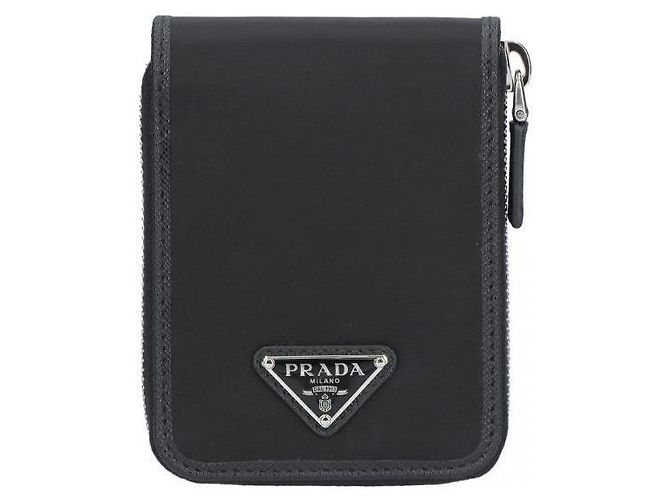Prada Nylon Zipper Multi Wallet Black