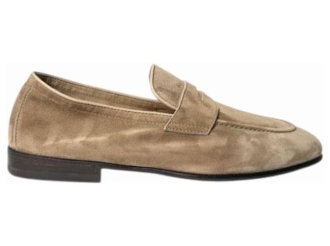 Brunello Cucinelli Penny Loafer aus Wildleder Orange