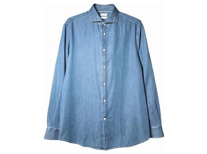 Brunello Cucinelli Jeanshemd Blau