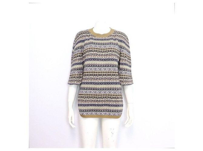 Chanel Pullover de cashmere Multi CC para mulher em malha Multicor