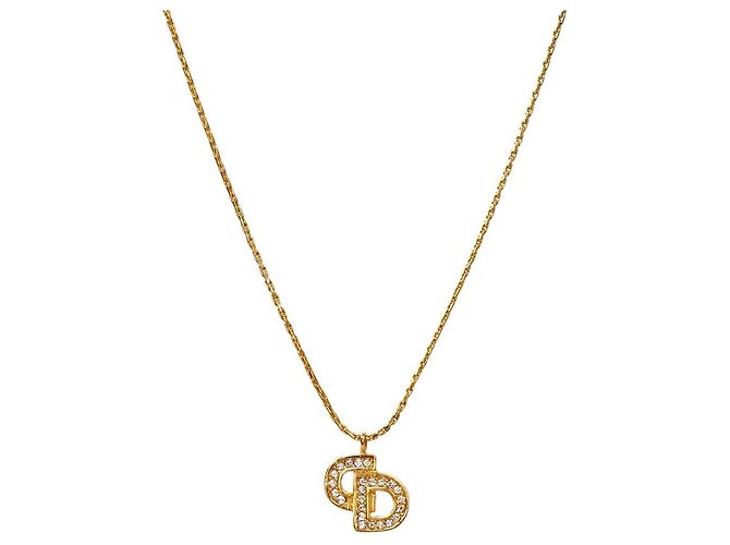 Dior Cubic CD Gold Halskette Golden