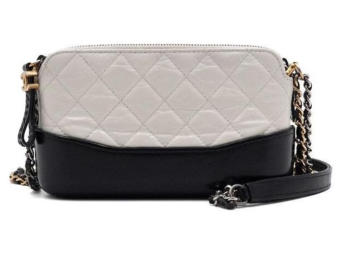 Chanel Sac Gabrielle Hobo Mini Chain Two-Way Bag White Blanc