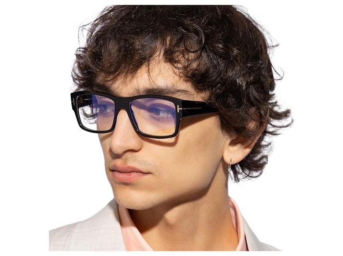 Tom Ford Blue Light Blocking Glasses Frame Black Square Acetate Vision Protection Multiple colors