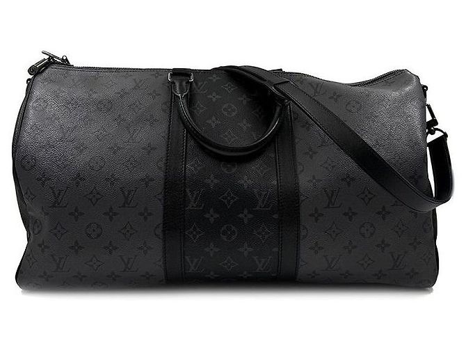 Louis Vuitton Monogram Eclipse Keepall Preto 