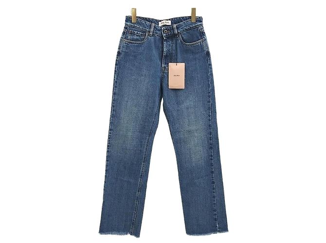 Miu Miu Pantalones de denim Azul