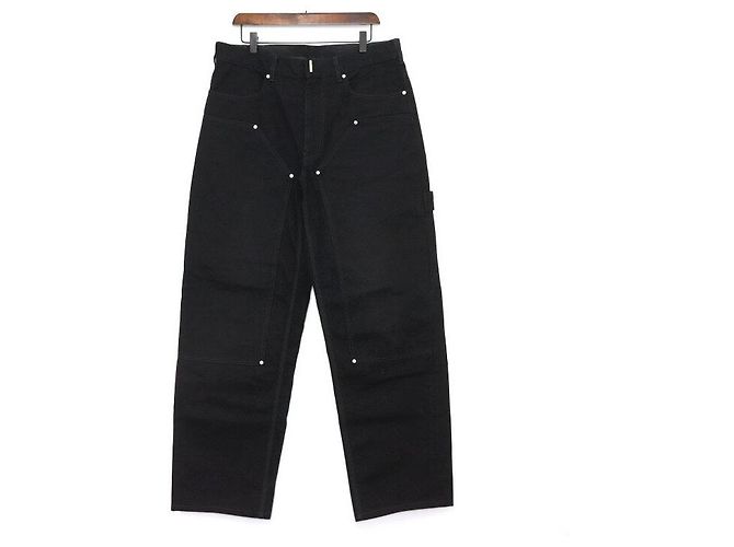 Givenchy Pantaloni in denim nero Season Stud Carpenter da uomo