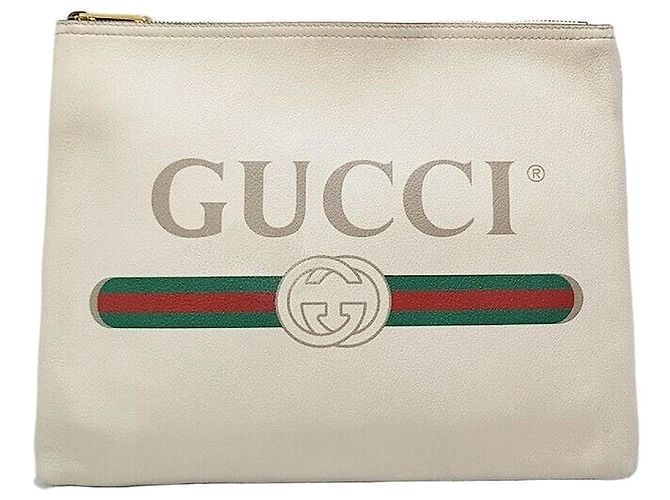 Gucci Pochette Web Logo Blanc