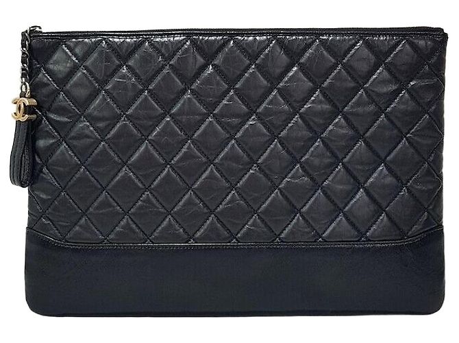 Chanel Gabrielle Clutch Bag Large Series Schwarz