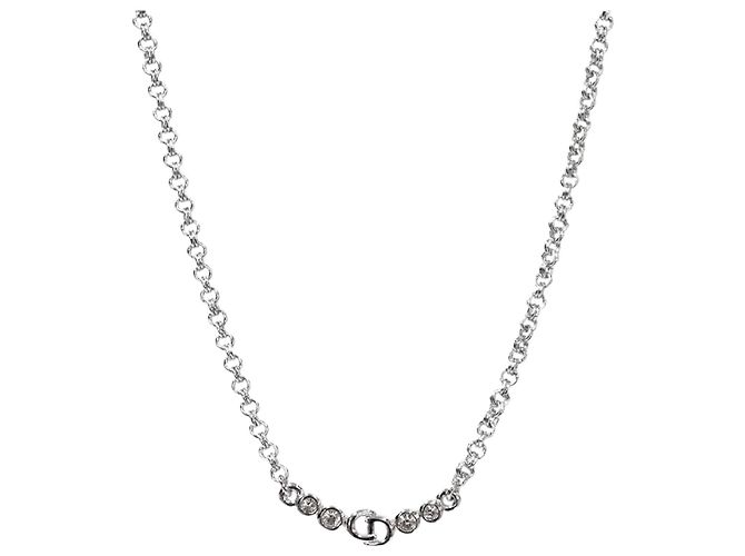 Dior Collar Cubic CD Silver Plata 