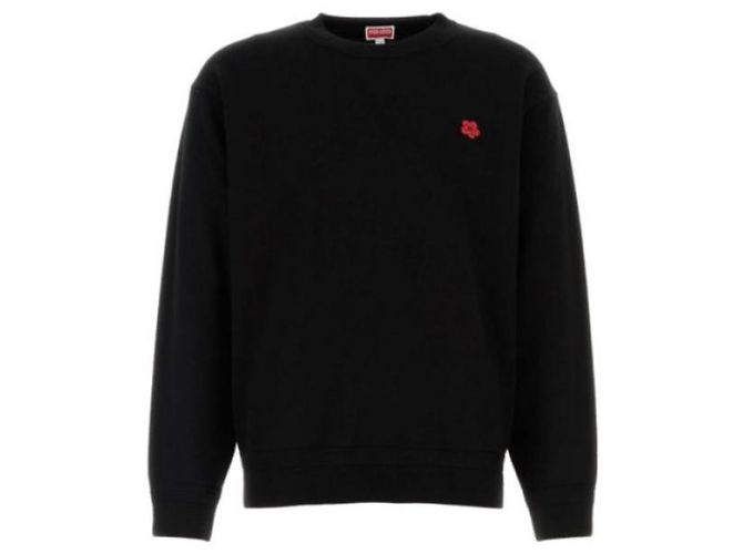 Kenzo Bork Flower Patch Wool Knit Schwarz 