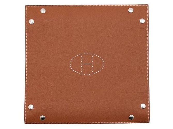 Hermès Vassoio in pelle Rosso