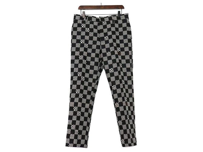 Louis Vuitton Pantaloni Damier Regular in Denim da Uomo Marrone