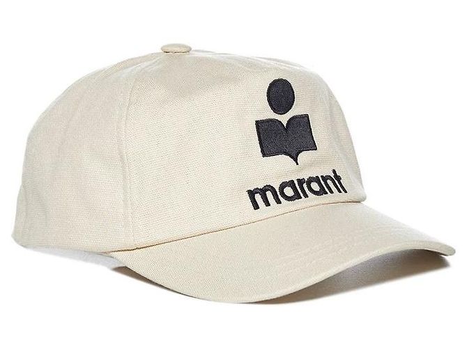 Isabel Marant Boné Tyron Logo Embroidered Cap ECBK Branco
