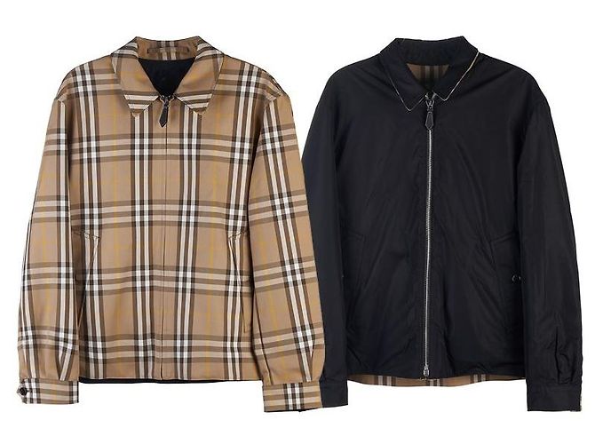 Burberry Men's Reversible Check Cotton Harrington Jacket Multiple colors