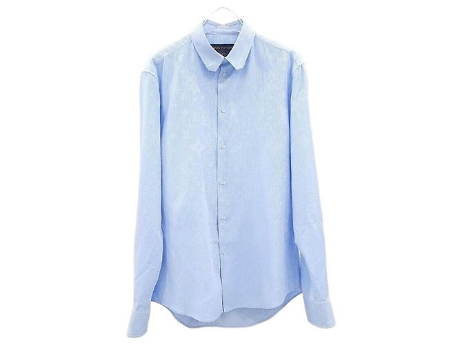 Louis Vuitton LV Blue Monogram Stripe Shirt
