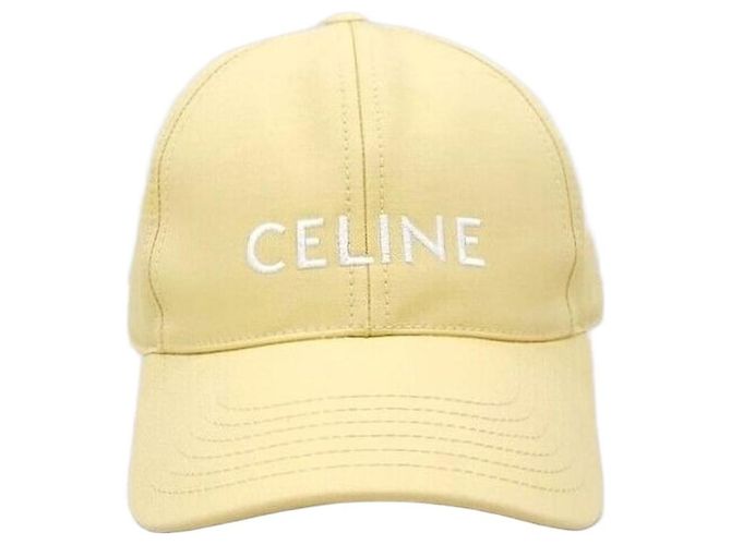 Céline Boné de algodão amarelo