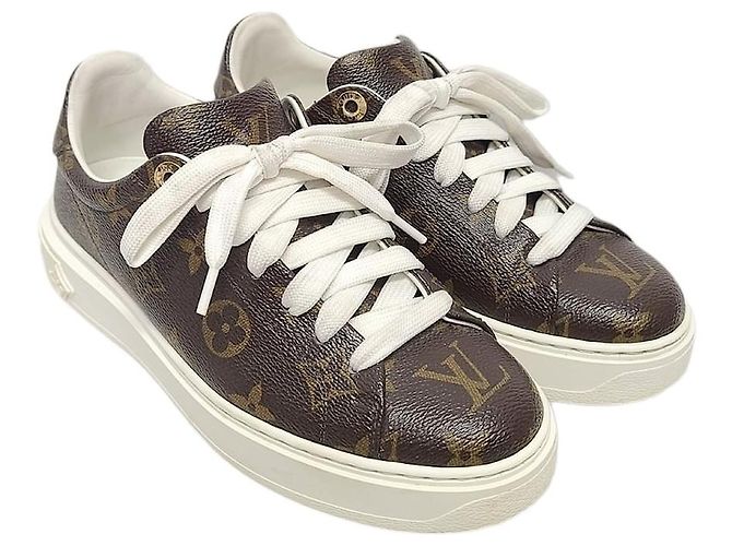 Louis Vuitton Monogram Canvas Timeout Sneakers Brown