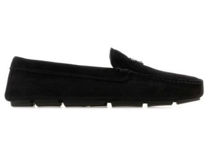 Prada Suede Triangle Logo Driving Shoes Multiple colors