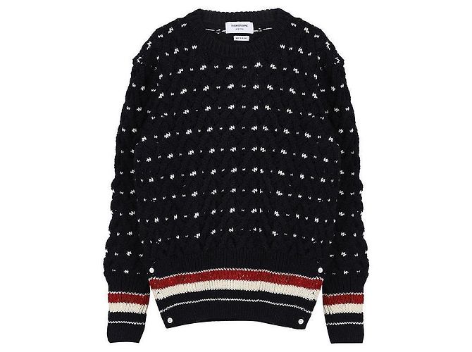 Thom Browne Wollmisch-Strick Blau