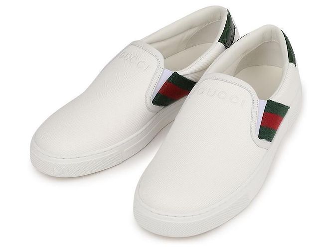 Gucci Baskets Ace Slip-On White Canvas