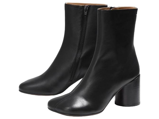 Maison Martin Margiela Anatomic Leather Ankle Boots Black