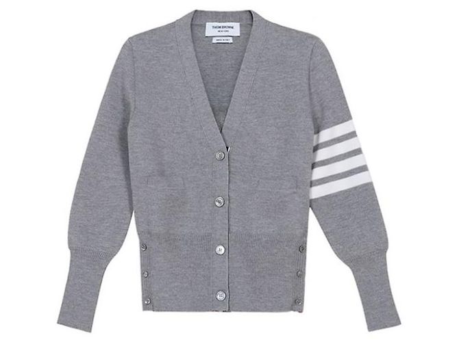 Thom Browne Cardigan girocollo a V in maglia Milano in lana