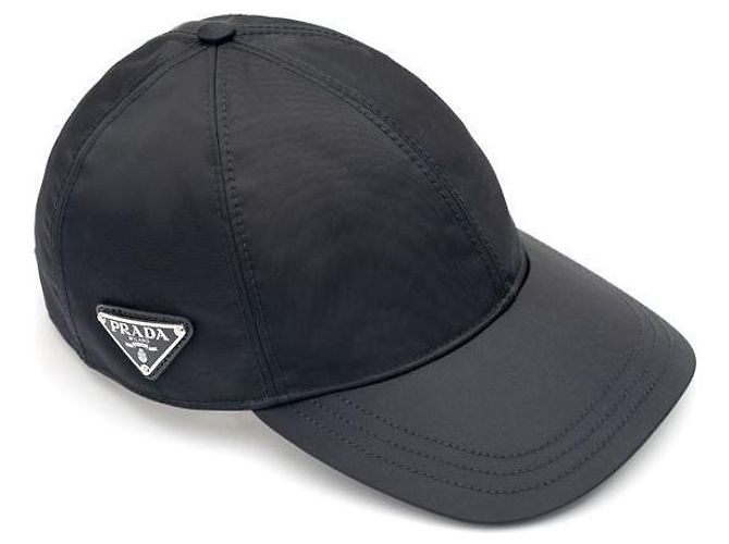 Prada Nylon-Baseballkappe Schwarz