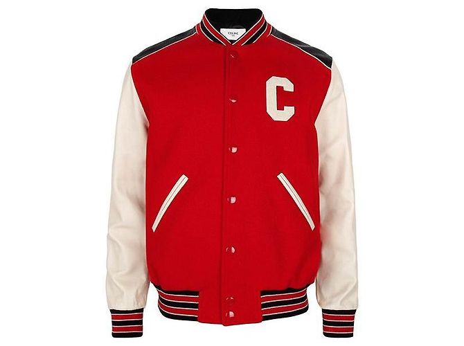 Céline Red Classic Teddy Wool Oversized Jacket